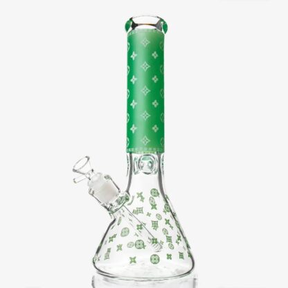 13.5″ LV Glow in the Dark Pattern Beaker Glass Water Pipe