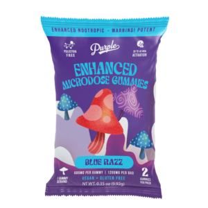 Purple Enhanced Microdose Gummies Blue Razz - 1200mg