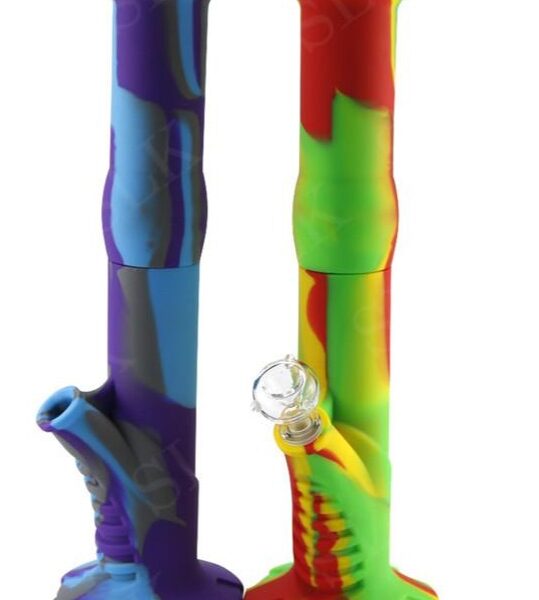 14″ Silicone Straight DownStem Bowl Water Pipe