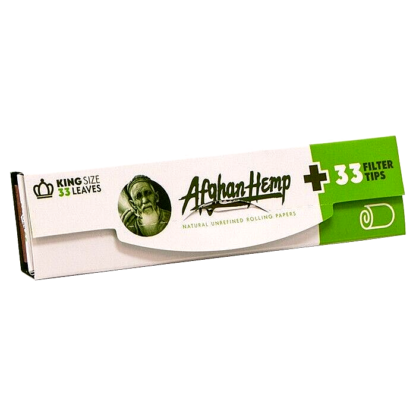 Afghan Hemp Classic King Size Rolling Paper with Filter Tips