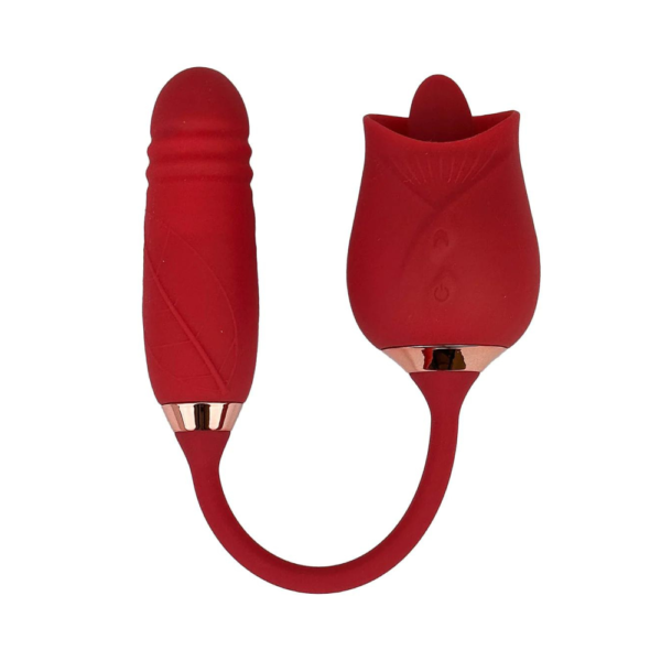 Sexual Desires “Licking” Rose Vibrator with Thrusting Tail